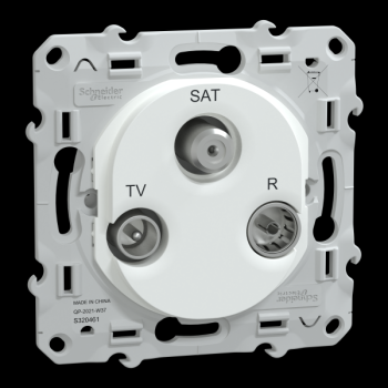  PRISE TV-R-SAT Blanc 