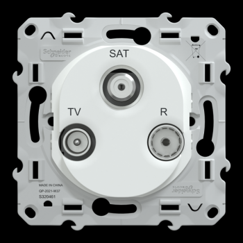 PRISE TV-R-SAT Blanc 