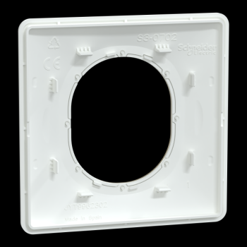  Plaque 1 poste Blanc Laiton 