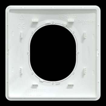  Plaque 1 poste Blanc Laiton 