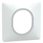  Plaque 1 poste Blanc Argent C 