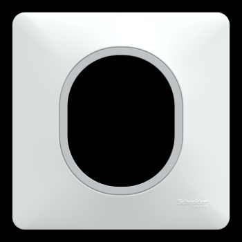  Plaque 1 poste Blanc Argent C 