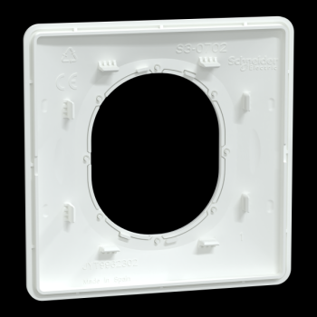  Plaque 1 poste Blanc Argent C 