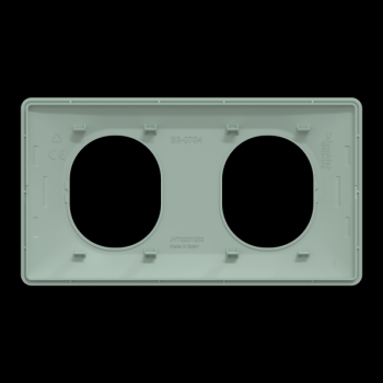  Plaque 2 post Hor 71 mm Sauge 