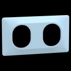  Plaque 2 post Hor 71 mm Bleu A 