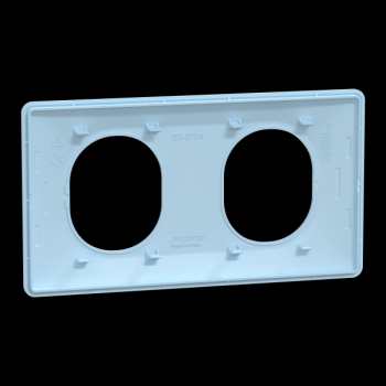  Plaque 2 post Hor 71 mm Bleu A 