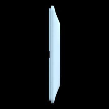  Plaque 2 post Hor 71 mm Bleu A 