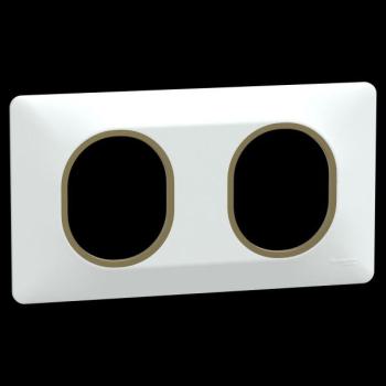  Plaque 2 post Hor 71 mm Blc Lt 