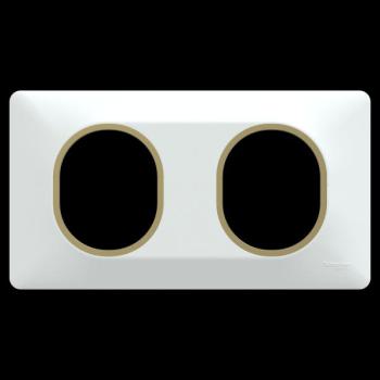  Plaque 2 post Hor 71 mm Blc Lt 