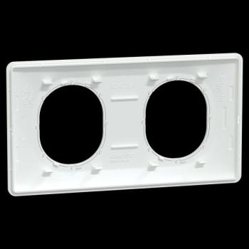  Plaque 2 post Hor 71 mm Blc Ag 