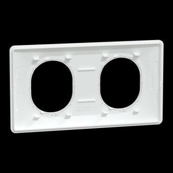  Plaque 2 post Hor 71 mm Blc Ag 