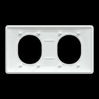  Plaque 2 post Hor 71 mm Blc Ag 
