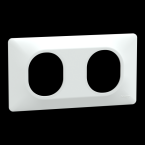  Plaque 2 post Horiz 71mm Blanc 