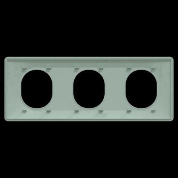  Plaque 3 post Hor 71 mm Sauge 