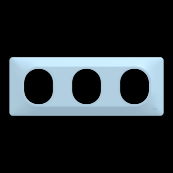  Plaque 3 post Hor 71 mm Bleu A 