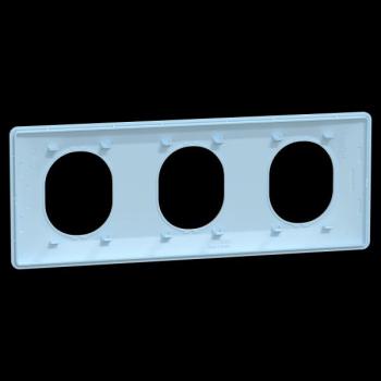  Plaque 3 post Hor 71 mm Bleu A 