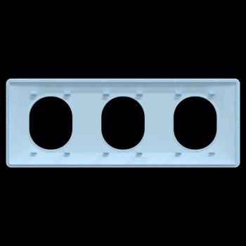  Plaque 3 post Hor 71 mm Bleu A 