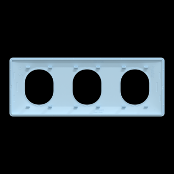  Plaque 3 post Hor 71 mm Bleu A 