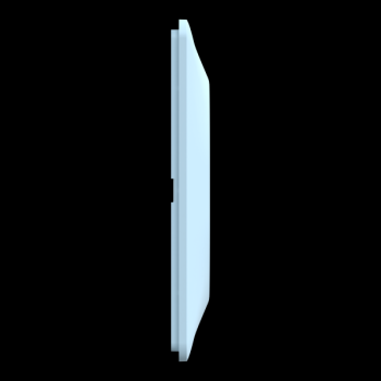  Plaque 3 post Hor 71 mm Bleu A 
