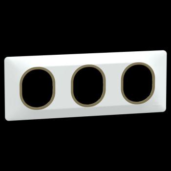  Plaque 3 post Hor 71 mm Blc Lt 