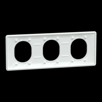  Plaque 3 post Hor 71 mm Blc Ag 