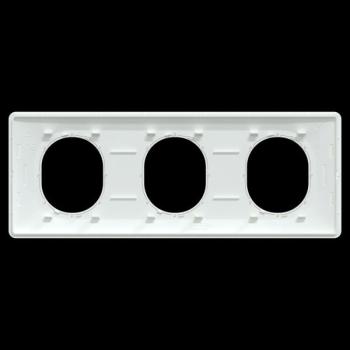  Plaque 3 post Hor 71 mm Blc Ag 