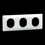  Plaque 3 post Horiz 71mm Blanc 