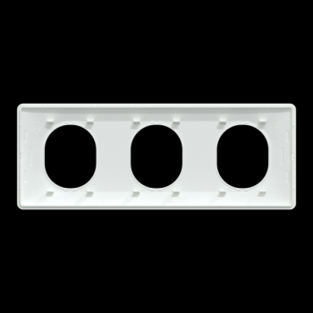  Plaque 3 post Horiz 71mm Blanc 