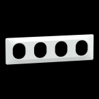 Plaque 4 post Horiz 71mm Blanc 