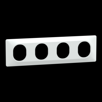  Plaque 4 post Horiz 71mm Blanc 