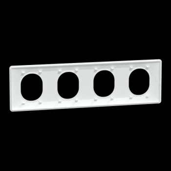  Plaque 4 post Horiz 71mm Blanc 