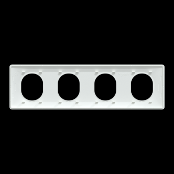  Plaque 4 post Horiz 71mm Blanc 