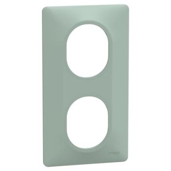  Plaque 2 post Vert 71mm Sauge 