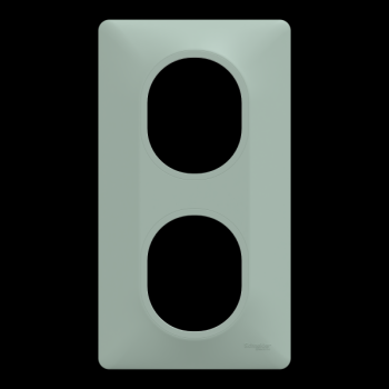  Plaque 2 post Vert 71mm Sauge 