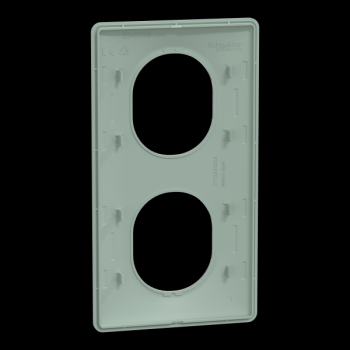  Plaque 2 post Vert 71mm Sauge 
