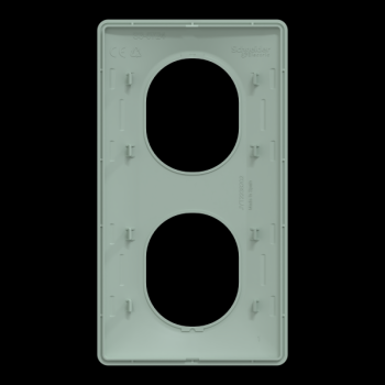  Plaque 2 post Vert 71mm Sauge 