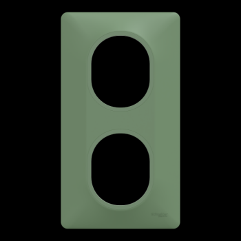  Plaque 2 post Vert 71mm Vert F 