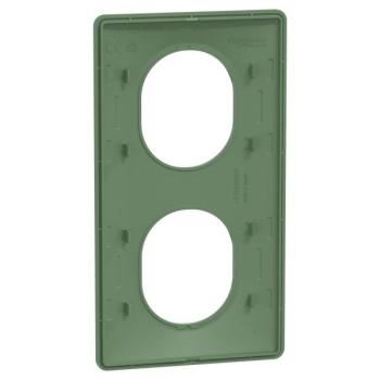  Plaque 2 post Vert 71mm Vert F 