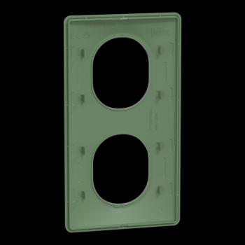  Plaque 2 post Vert 71mm Vert F 