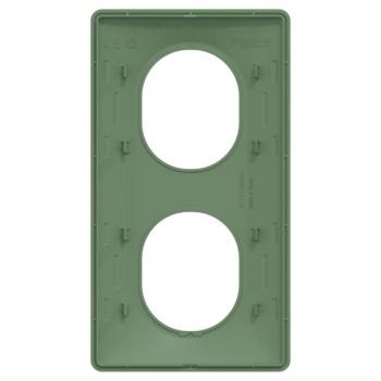  Plaque 2 post Vert 71mm Vert F 