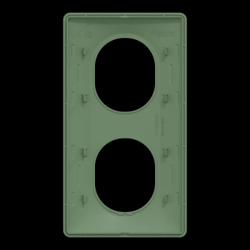  Plaque 2 post Vert 71mm Vert F 