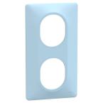  Plaque 2 post Vert 71mm Bleu A 