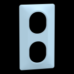 Plaque 2 post Vert 71mm Bleu A 