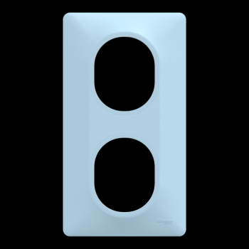 Plaque 2 post Vert 71mm Bleu A 