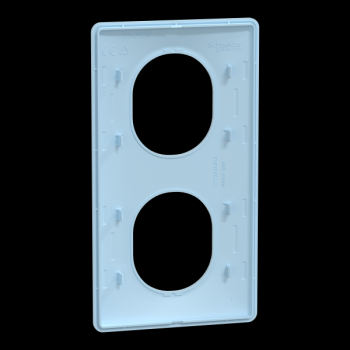  Plaque 2 post Vert 71mm Bleu A 