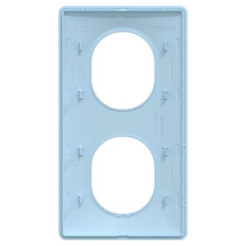  Plaque 2 post Vert 71mm Bleu A 