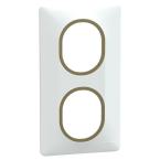  Plaque 2 post Vert 71mm Blc Lt 