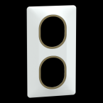  Plaque 2 post Vert 71mm Blc Lt 