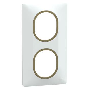  Plaque 2 post Vert 71mm Blc Lt 