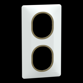  Plaque 2 post Vert 71mm Blc Lt 